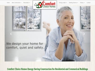 Comfort Choice Homes Fargo ND Web Site Screen Capture