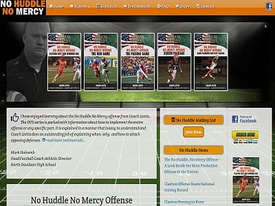No Huddle No Mercy Web Site Developed by PalmBeachDigitalDesign.com
