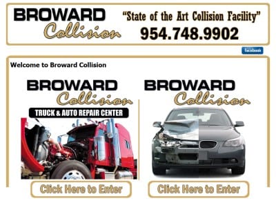 Broward Collision Web Site Capture