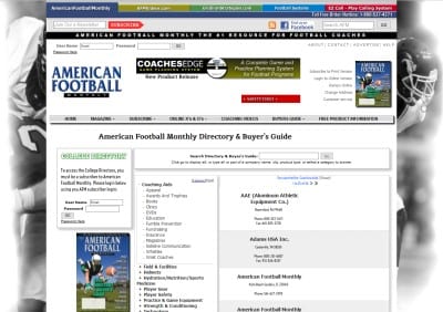 American Football Directory & Buyers Guide
