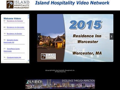Island Hospitality Video Network Web Site Screen Capture